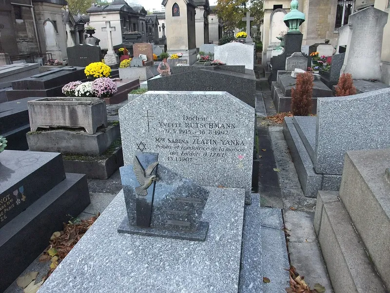 Photographie : la tombe de Sabine Zlatin au cimetière du Montparnasse