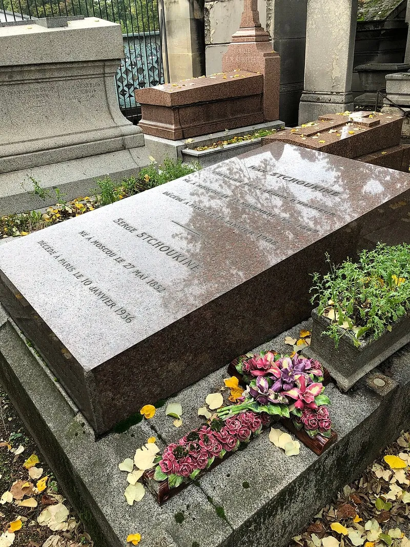 Photographie : la tombe de Sergueï Chtchoukine au cimetière de Montmartre