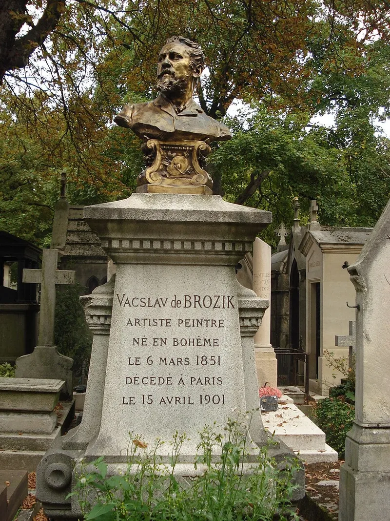 Photographie : la tombe de Václav Brožík au cimetière de Montmartre