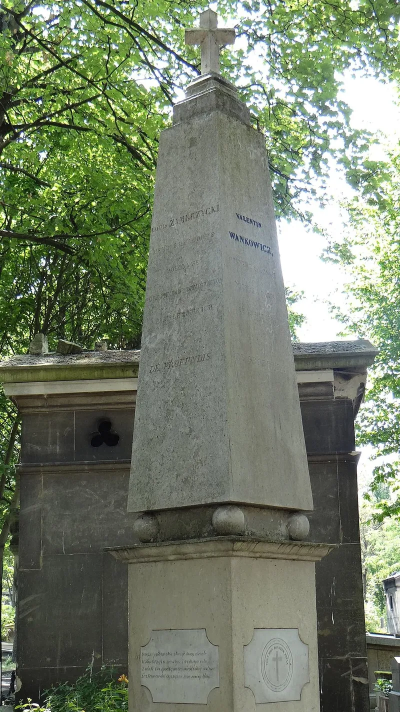 Photographie : la tombe de Walenty Wańkowicz au cimetière de Montmartre