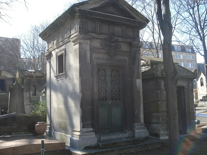 Photographie : la tombe de Maurice de Hirsch au cimetière de Montmartre
