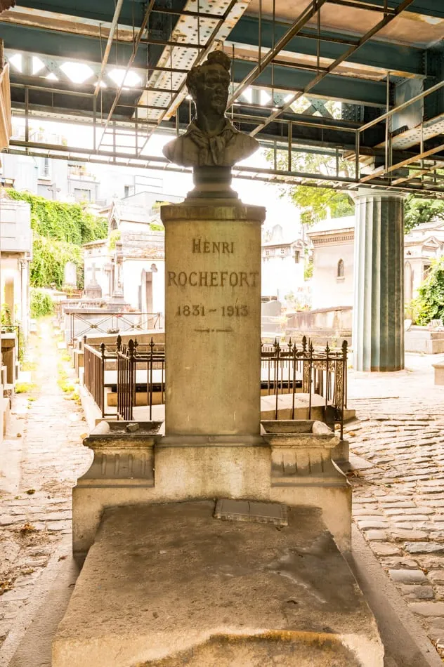 Photographie : la tombe d'Henri Rochefort au cimetière de Montmartre