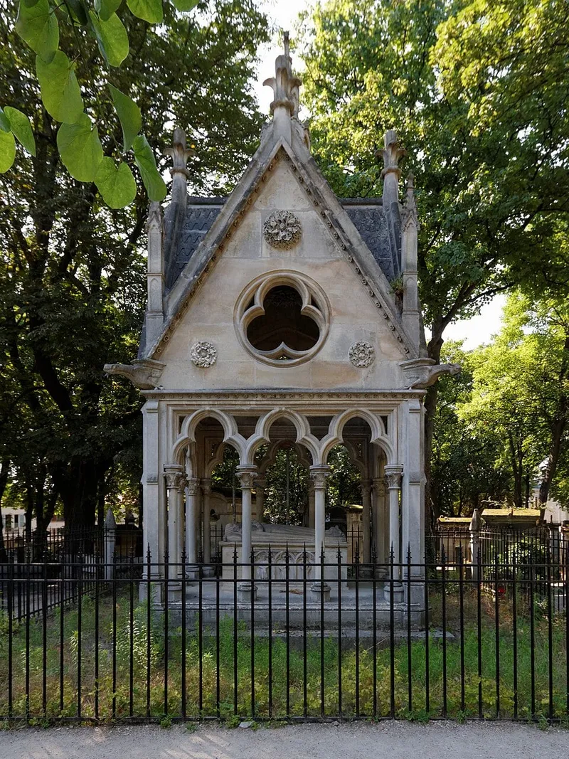 Photographie : le tombeau d'Héloïse et Abélard au cimetière du Père-Lachaise