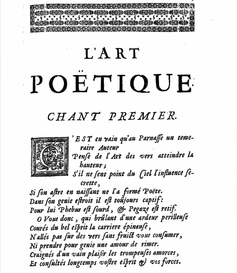 Art poétique, Boileau
