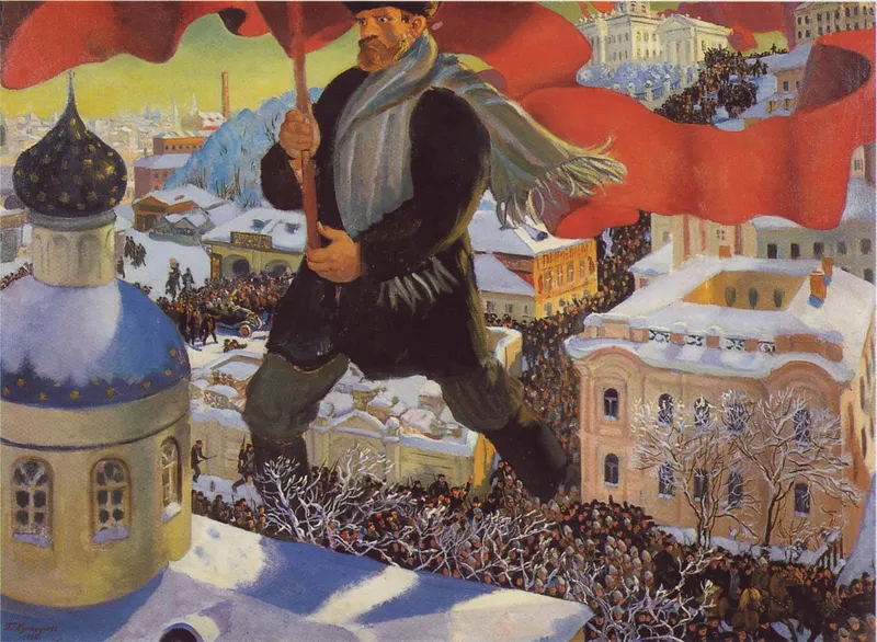 Boris Kustodiev, Le bolchevique, 1920