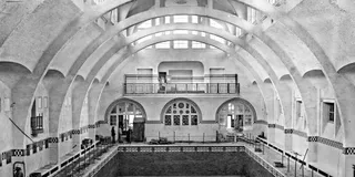 La piscine de la Butte-aux-Cailles en construction, vers 1924