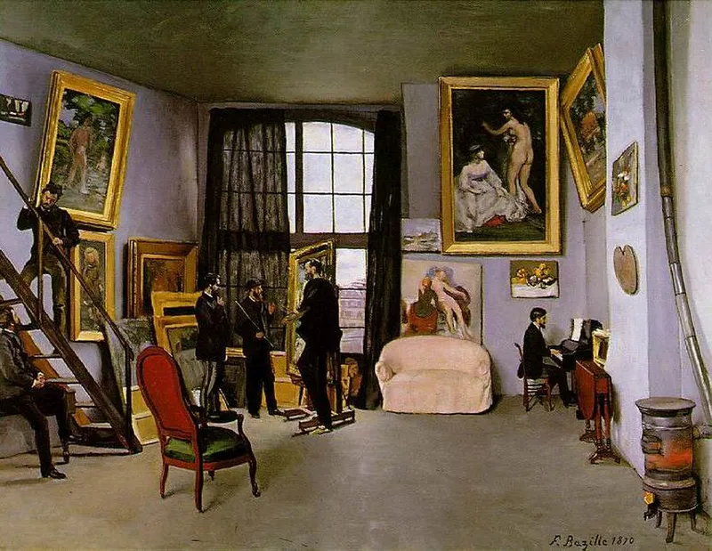 dans son atelier
