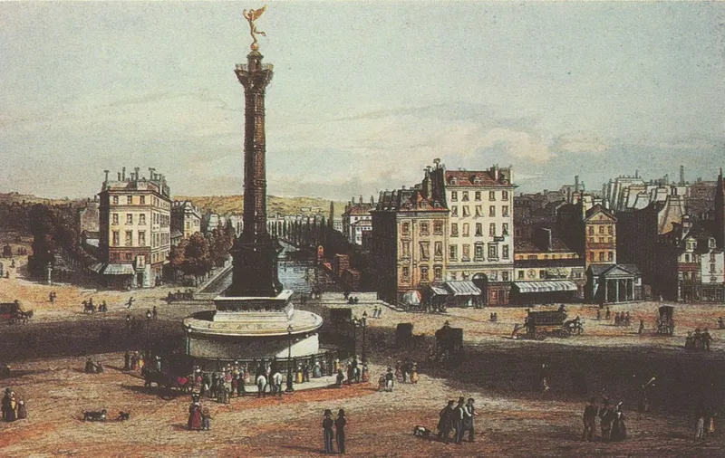 La colonne de Juillet en 1840