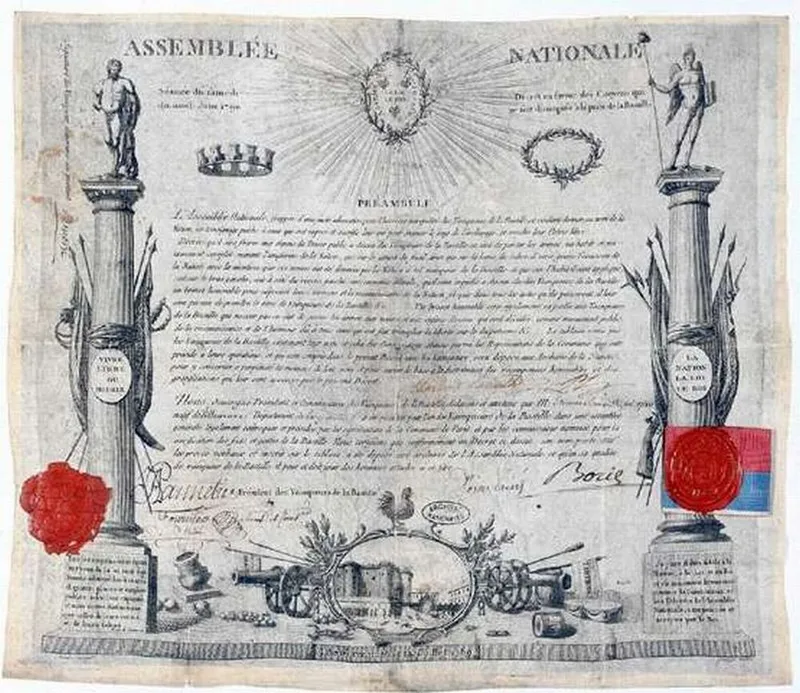 Diplôme de Vainqueur de la Bastille