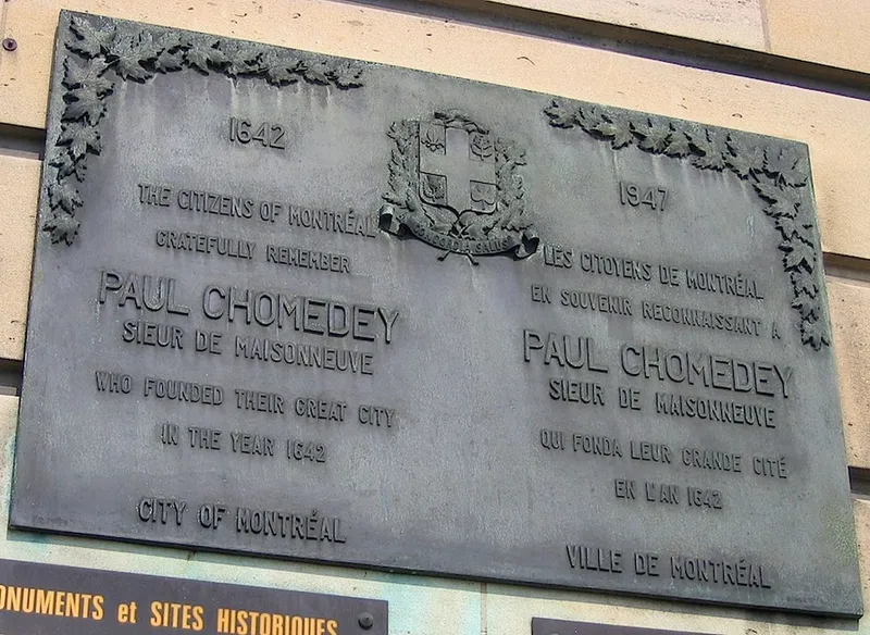 Paul de Chomedey — plaque dans sa ville natale à Troyes