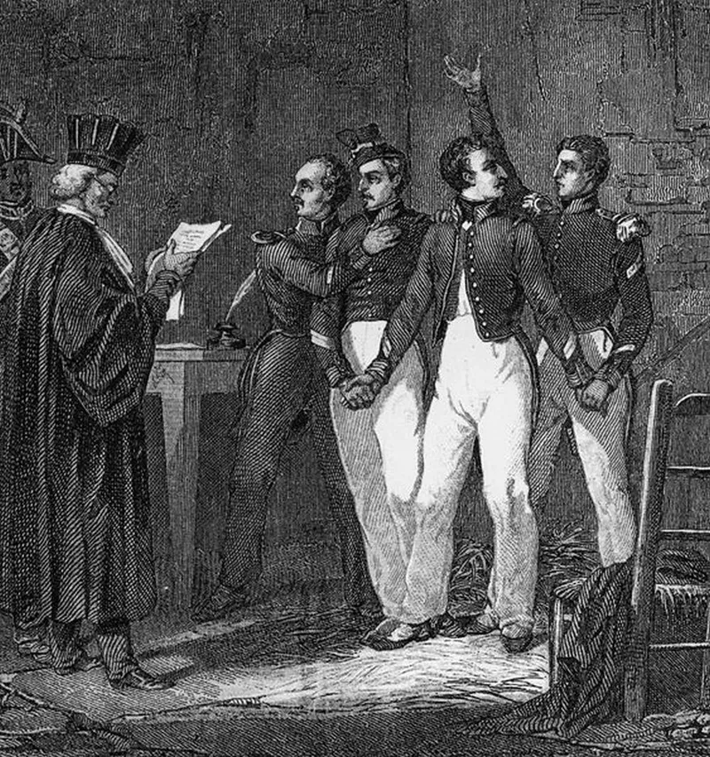Plaque à l'emplacement du cabaret du Roi Clovis — Les Quatre sergents de La Rochelle