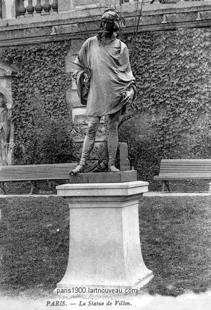 François Villon — sa statue détruite par les nazis pendant l'Occupation