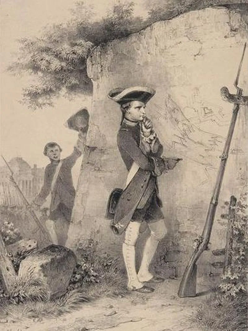 BONAPARTE à l'École militaire — grand stratège de bonne heure, image de propagande
