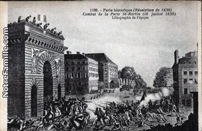 Combats de la Porte St Martin 28-7-1830