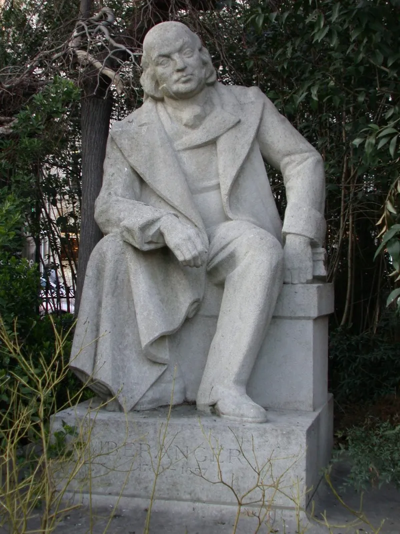 Square du Temple Statue de Béranger
