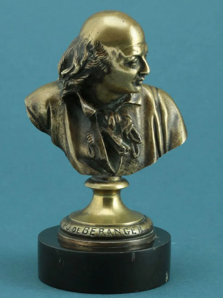 Pierre-Jean de BÉRANGER, buste par Carrier-Belleuse