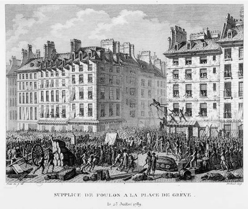 Joseph FOULLON de DOUÉ pendu place de Grève en compagnie de son gendre