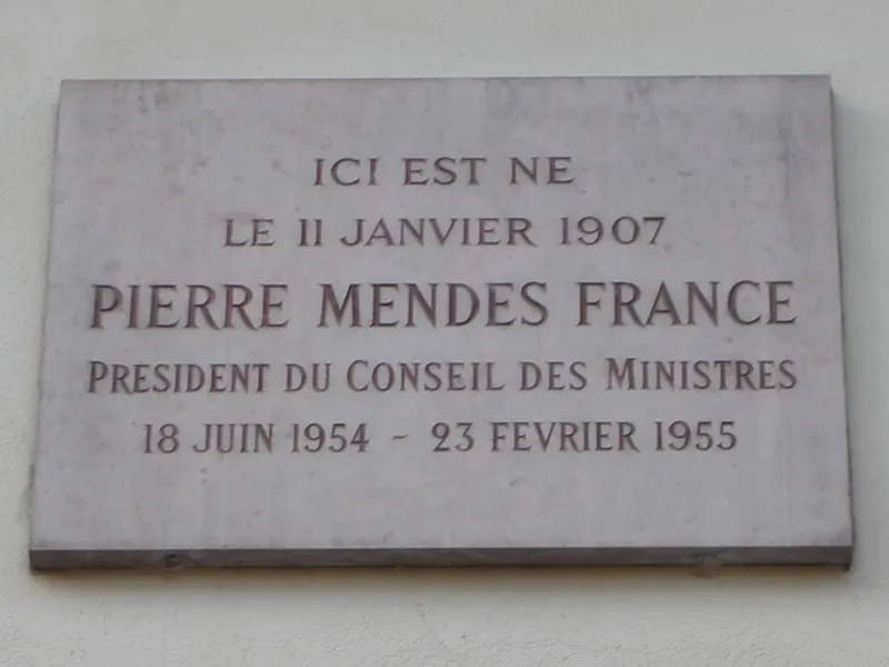 Pierre MENDÈS FRANCE, plaque sur sa maison natale