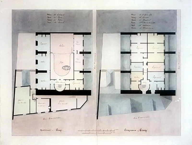 La maison du 12 rue Transnonain — plan des étages