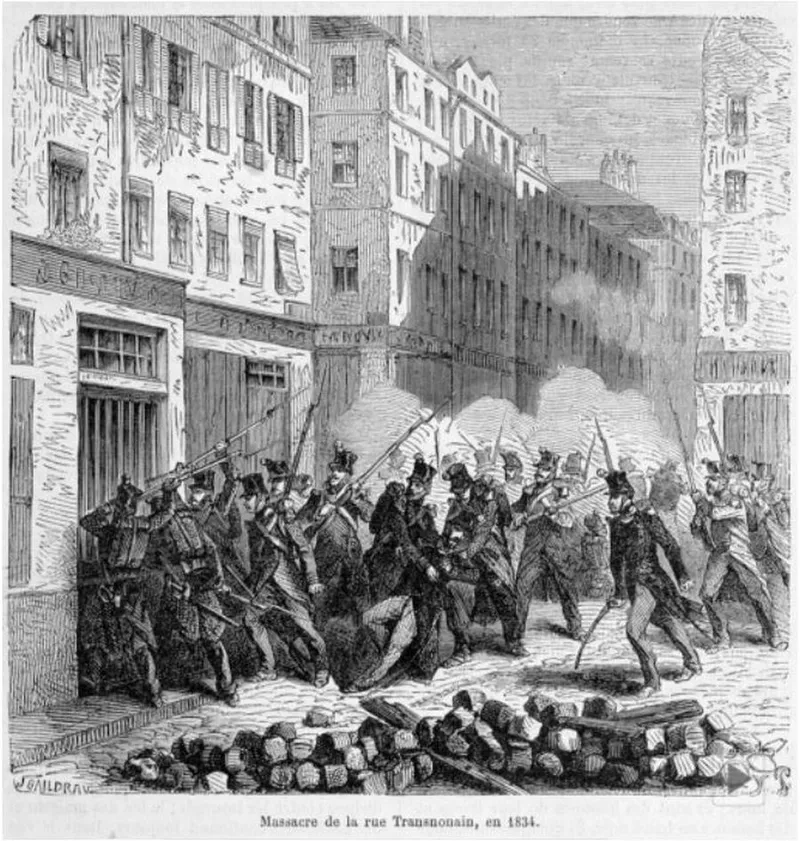 Le massacre de la rue Transnonain, par Daumier