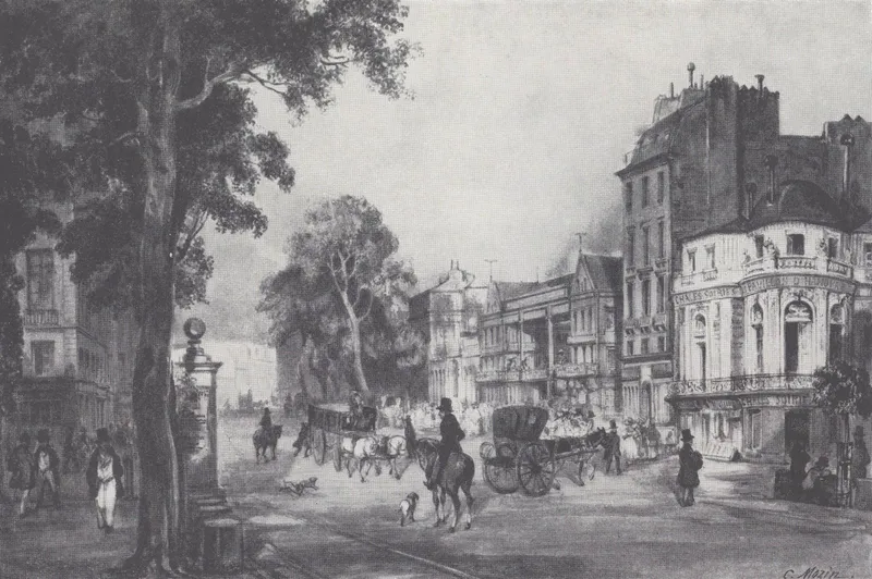 Café « Les Bains chinois », presque voisin du pavillon de Hanovre