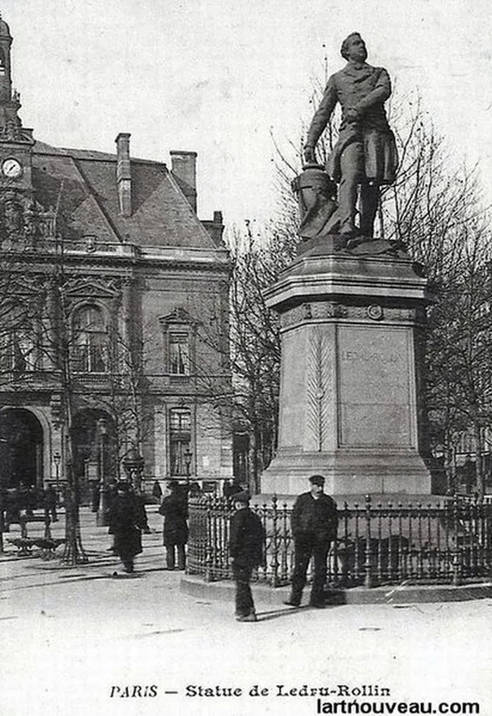 Alexandre LEDRU-ROLLIN. Sa statue à Paris, détruite par Pétain pour le compte des nazis