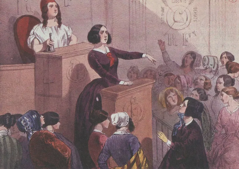 Pauline ROLAND. Portrait apocryphe. Le Club républicain des Femmes en 1848