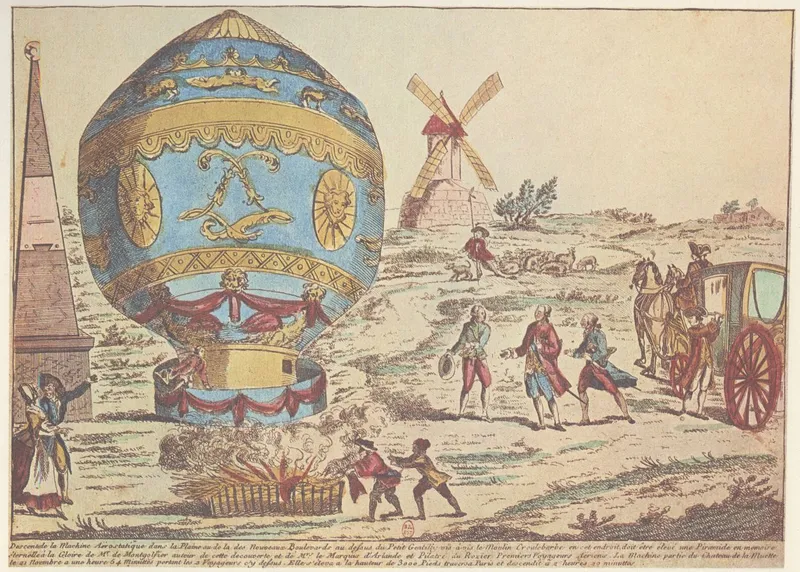 L'atterrissage de Pilâtre de Rozier et d'Arlandes — plaque