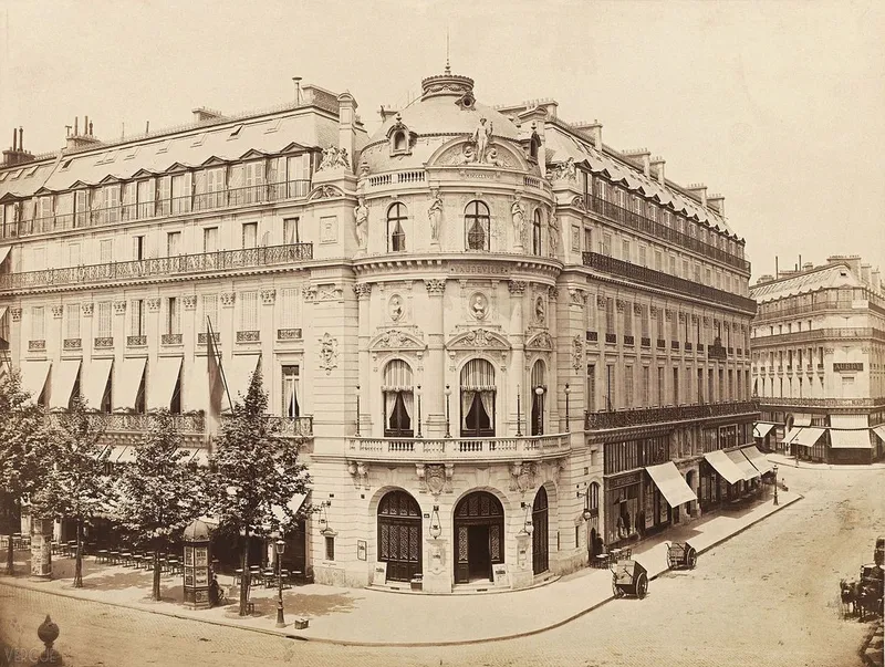 Le Théâtre du Vaudeville, par Jean Béraud et photographié par Marville