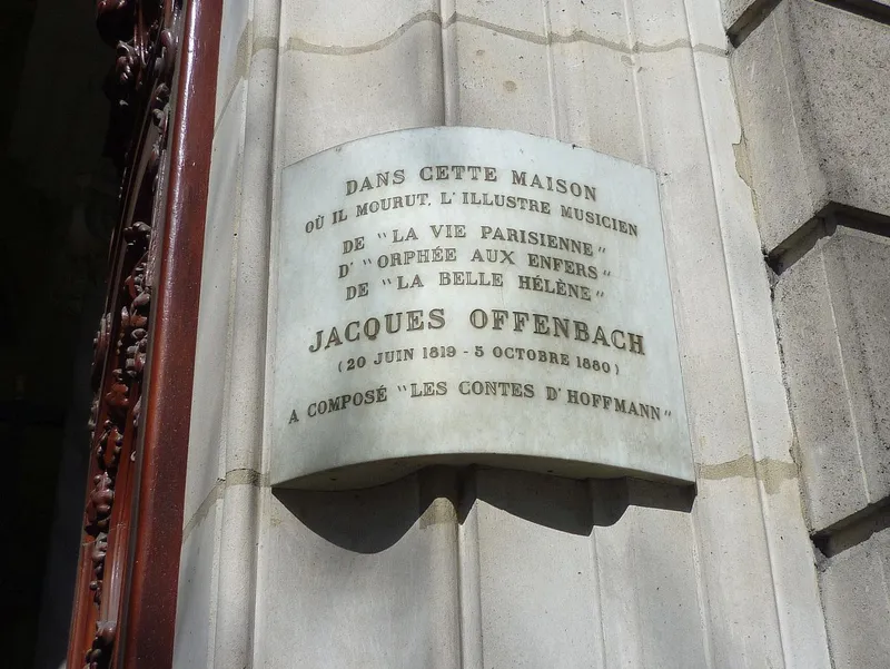 Jacques OFFENBACH — Plaque commémorant son séjour