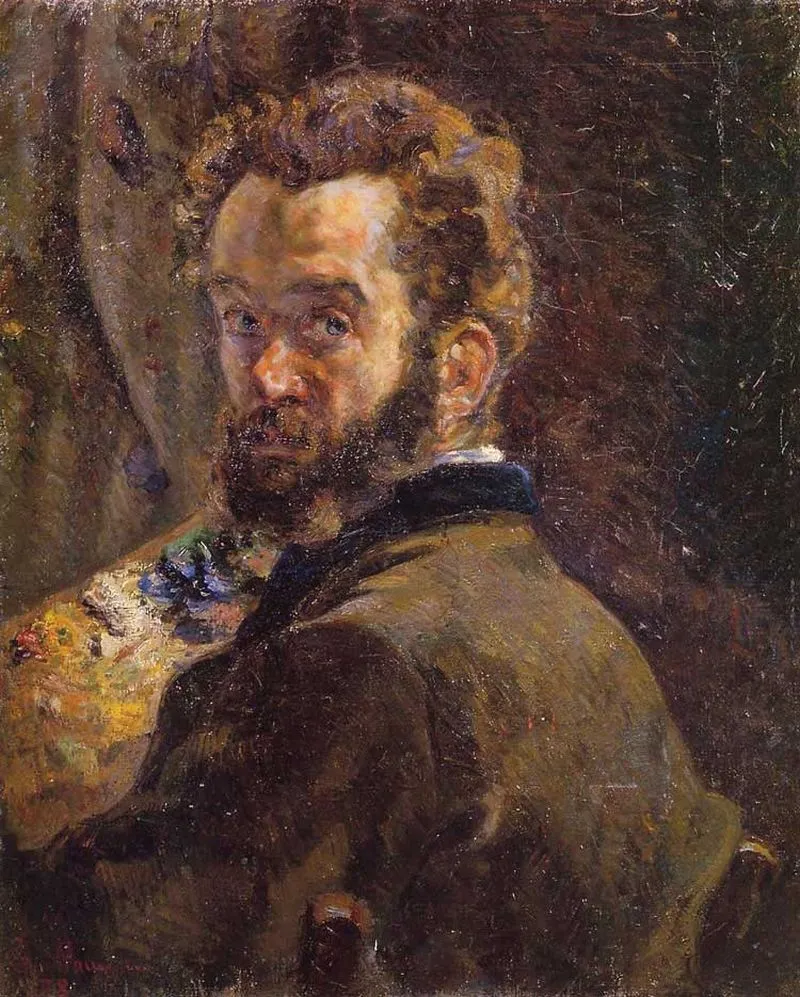 Armand GUILLAUMIN. Autoportrait au chevalet