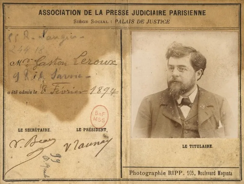 Gaston LEROUX — Sa carte de journaliste judiciaire