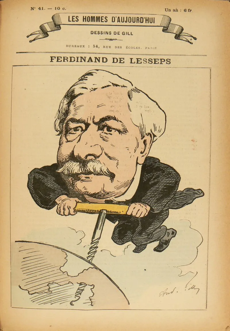 Ferdinand de LESSEPS, caricaturé par Étienne Carjat et par André Gill