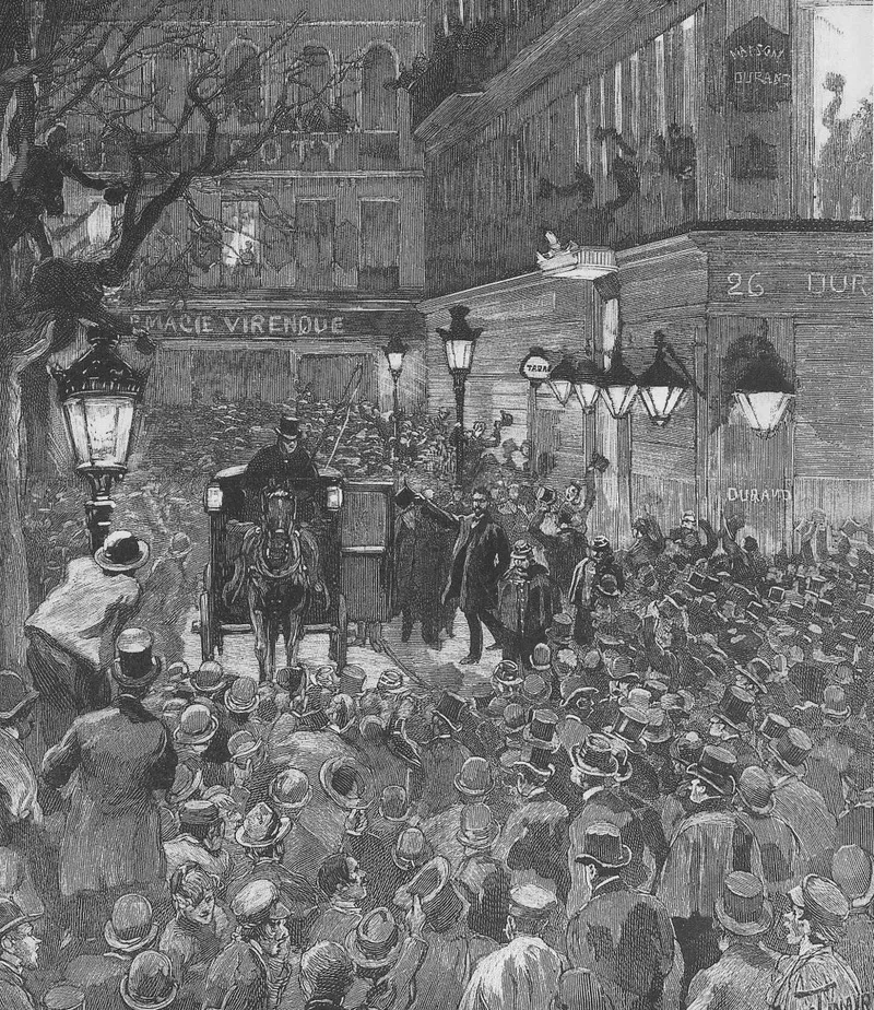 Le général Boulanger — Son triomphe place de la Madeleine