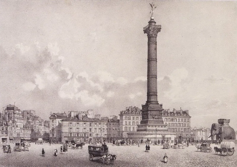 La Colonne de Juillet et l'éléphant de la Bastille