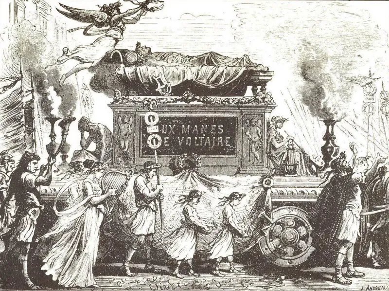 François-Marie AROUET, alias VOLTAIRE — Le transfert de ses cendres au Panthéon