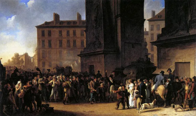 La Porte St Denis — Le départ des conscrits en 1807