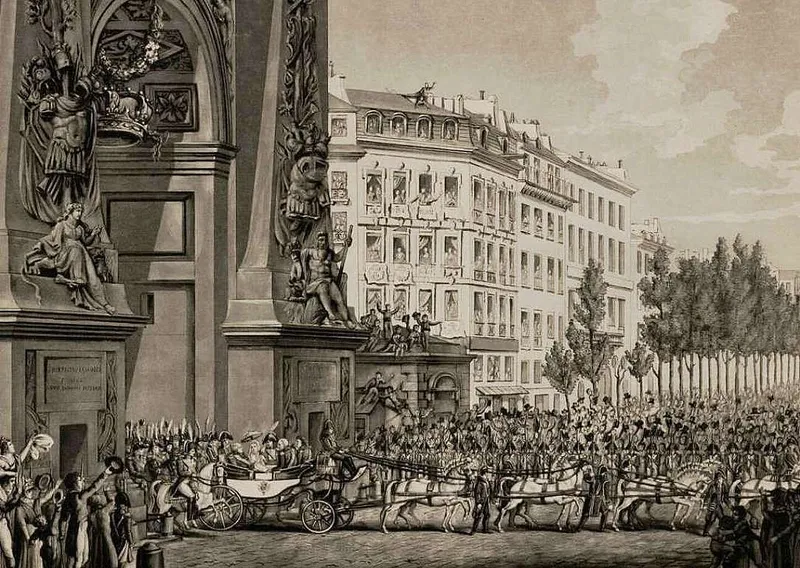 Retour de Louis XVIII, venant d'Arnouville, après les Cent-Jours