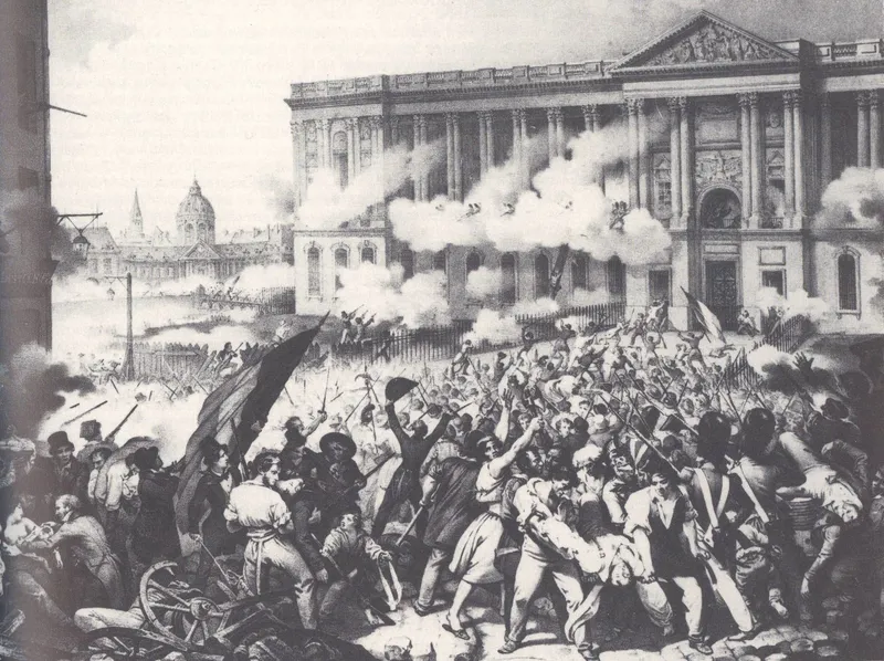 Assaut du Louvre par la colonnade de Perrault le 29 juillet 1830
