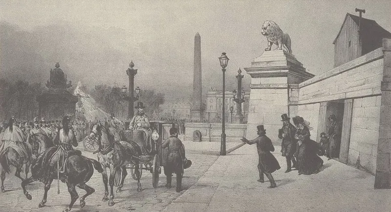 Fuite de Louis-Philippe par la terrasse du Bord de l'eau