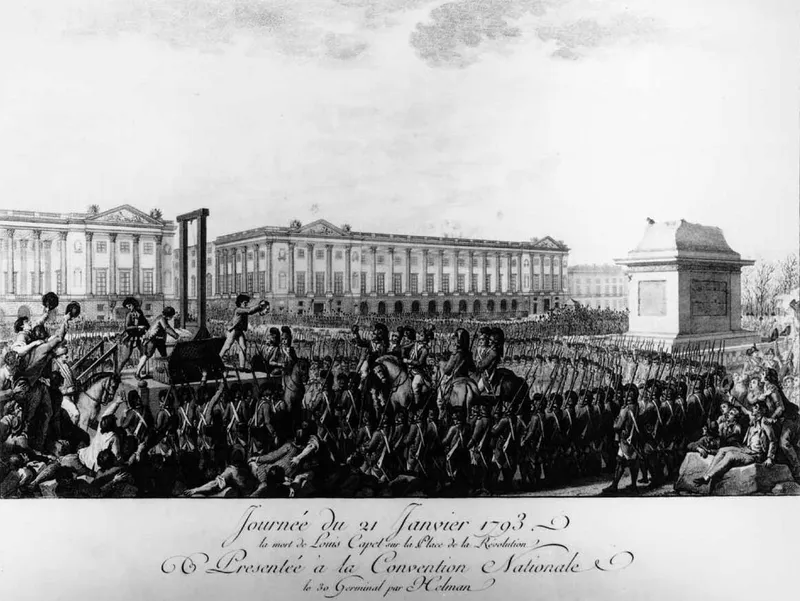 L'exécution de Louis XVI, place de la Révolution