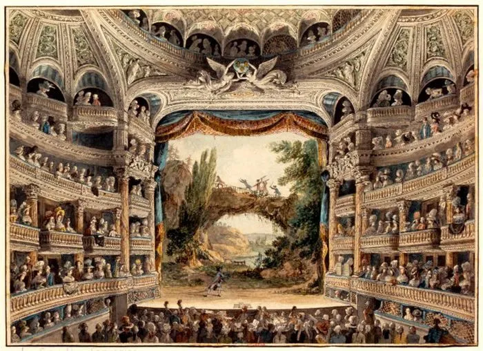 Comédie française au 18ème siècle salle