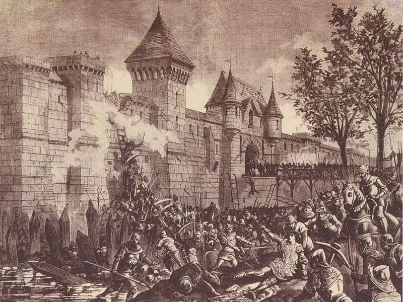 Jeanne d'Arc blessée Porte St Honoré