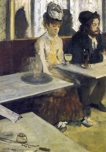 Café de la Nouvelle Athènes l'Absinthe par Degas