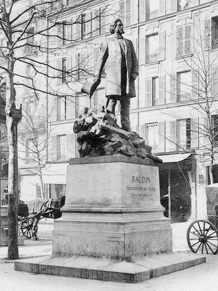 Alphonse Baudin — Sa statue, détruite par les nazis pendant l'Occupation