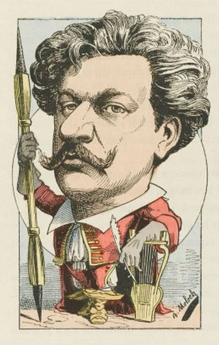 André Gill, autoportrait caricatural.