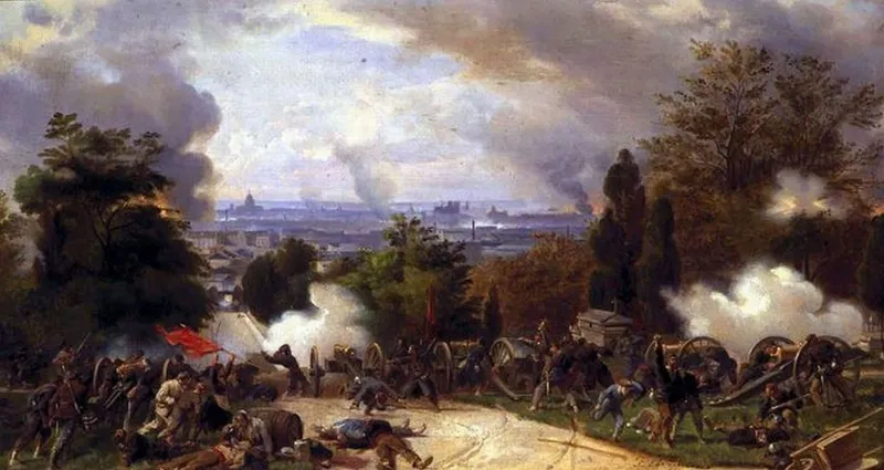 L'emplacement de la batterie de canons de la Commune.