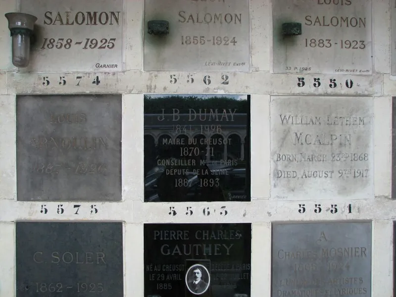 La case de Jean-Baptiste Dumay, columbarium 5562.
