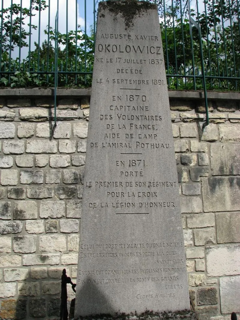La tombe d'Auguste Okolowicz, 79e division.