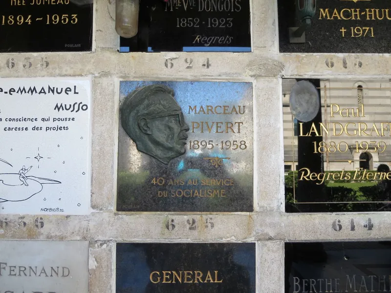 La case de Marceau Pivert, columbarium 625.